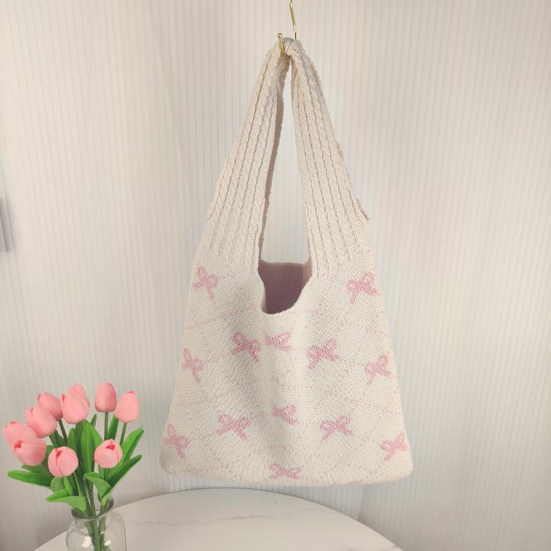 Bags |  Womens Bowknot Knit Tote Bag Accessories Bags