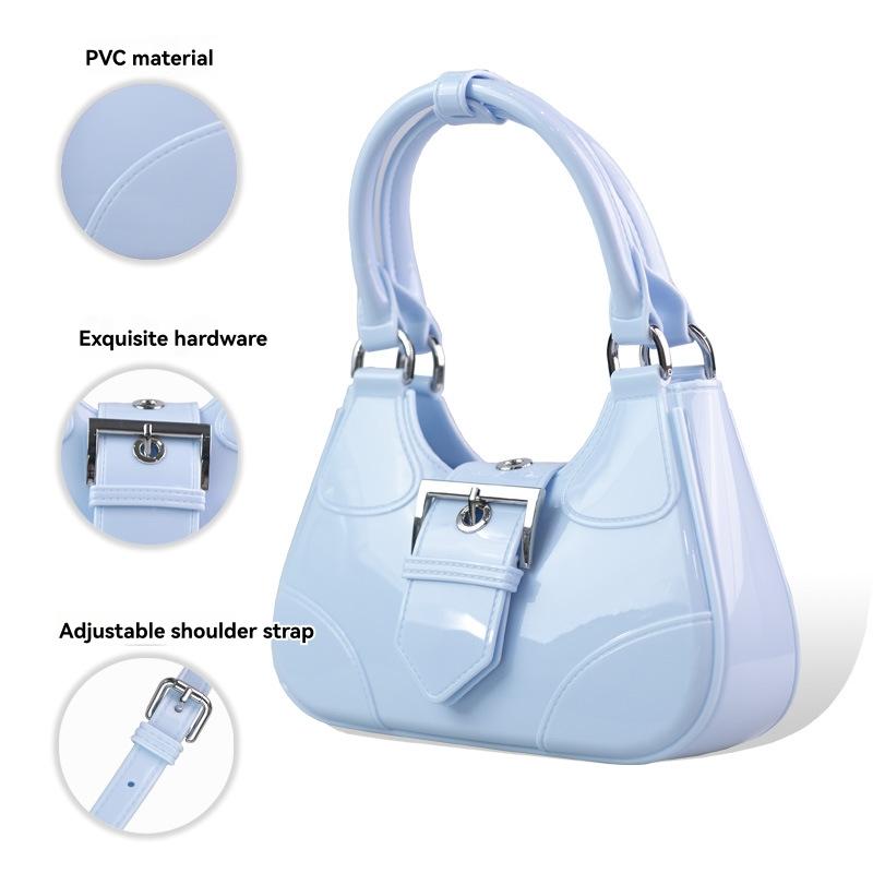 Bags |  Womens Faux Leather Solid Buckle Top Handle Bag Accessories Bags