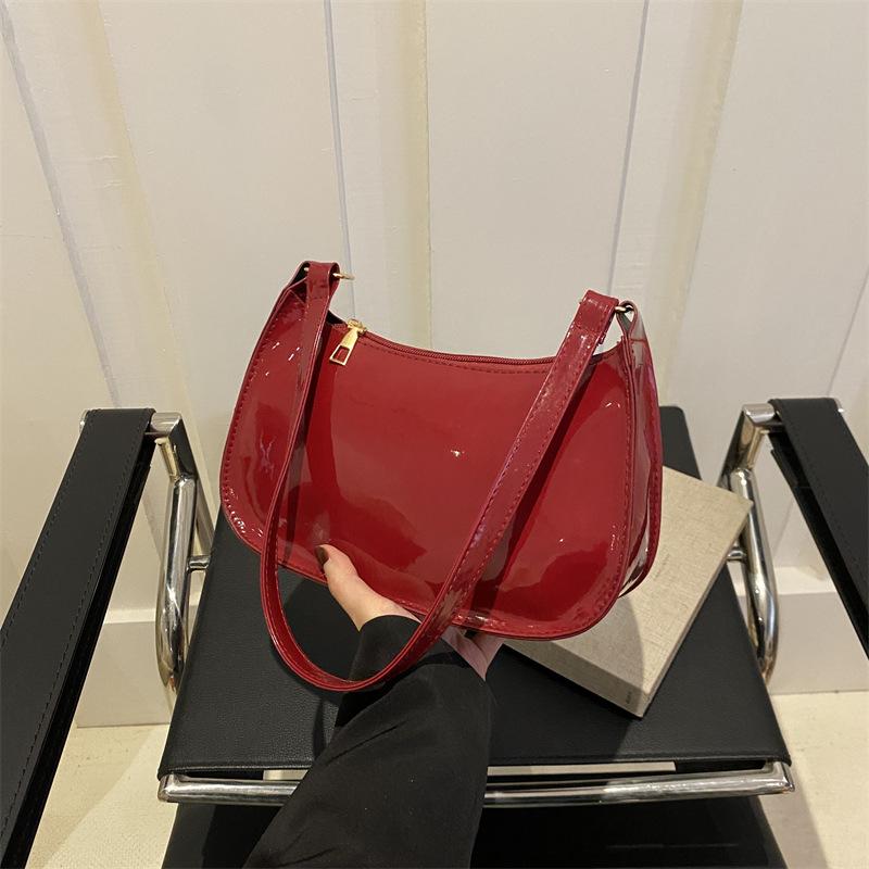 Bags |  Womens Faux Patent Leather Shoulder Bag Accessories Bags