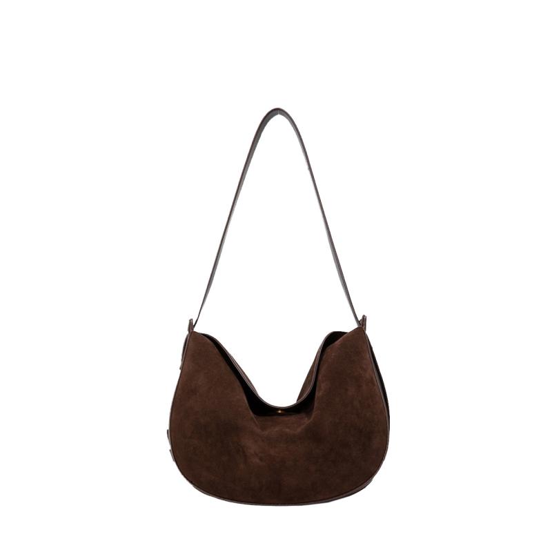 Bags |  Womens Half-Moon Suede Crossbody Bag Accessories Bags