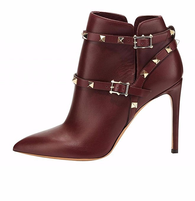 Boots |  Womens Buckle Pointed Toe Stiletto Ankle Boots Boots Boots