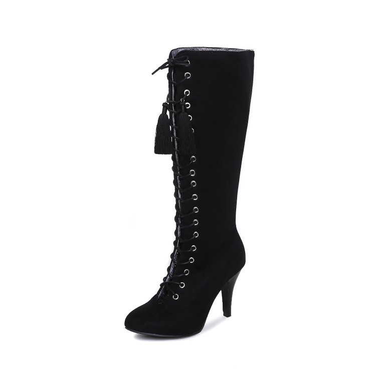 Boots |  Womens Lace Up Pointed Toe Ankle Boots Boots Black