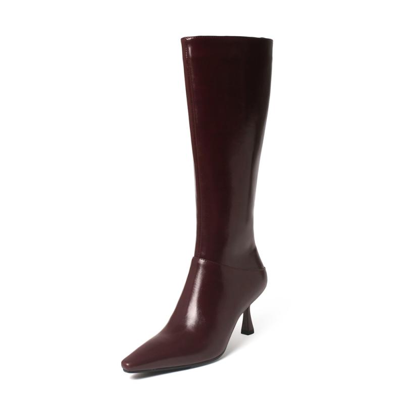 Boots |  Womens Pointed Toe Chunky Heel Knee High Boots Boots Boots