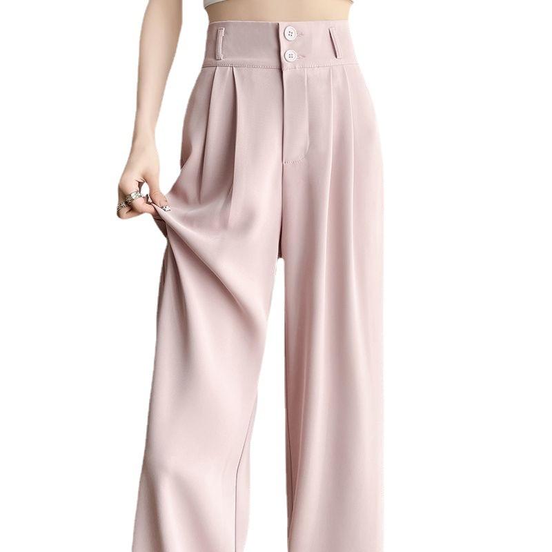 Bottoms |  Womens Button Mid Waist Wide Leg Pants Bottoms Bottoms