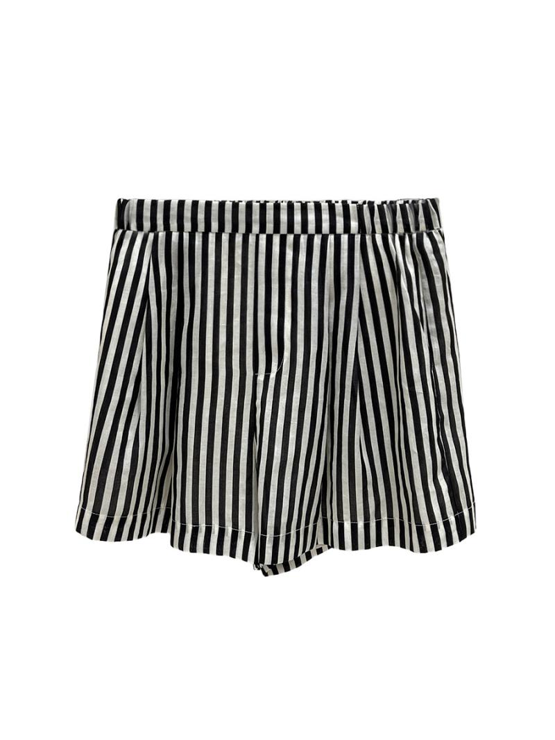 Bottoms |  Womens Cotton-Blend Mid Rise Striped Button Pocket Mini Skirt Bottoms Bottoms