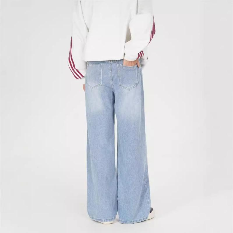 Bottoms |  Womens Denim Mid Rise Baggy Wide Leg Jeans Bottoms Bottoms