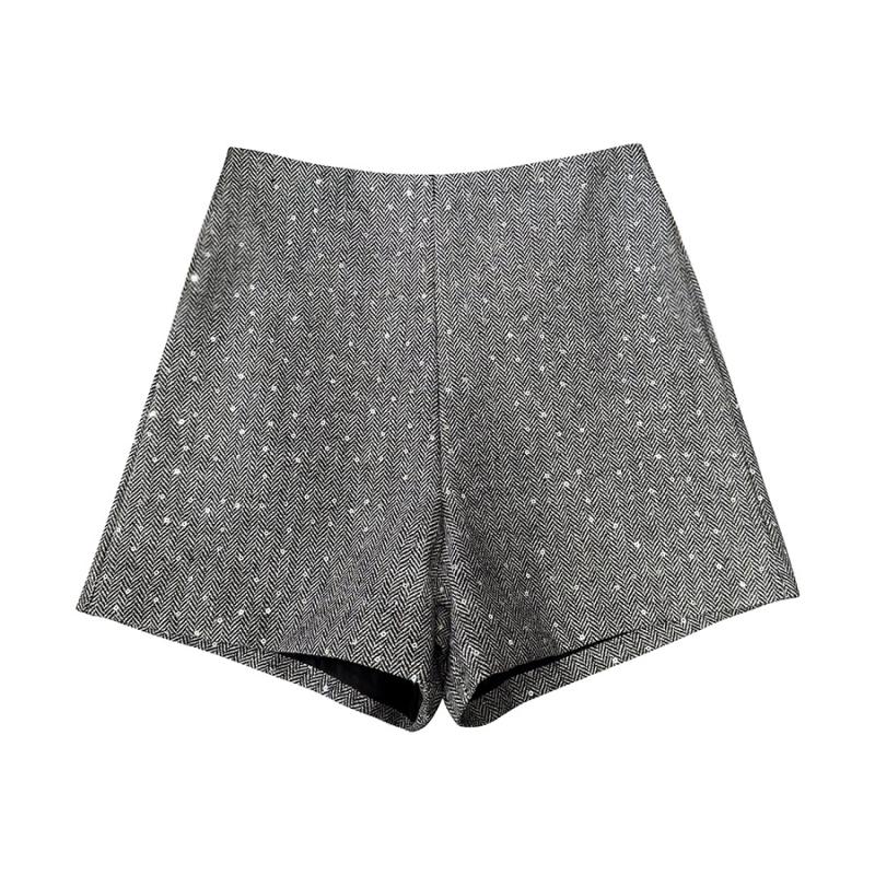 Bottoms |  Womens Denim Mid Rise Sequin Straight Leg Shorts Bottoms Bottoms