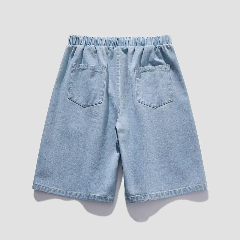 Bottoms |  Womens Denim Mid Rise Solid Pocket Wide Leg Shorts Bottoms Bottoms