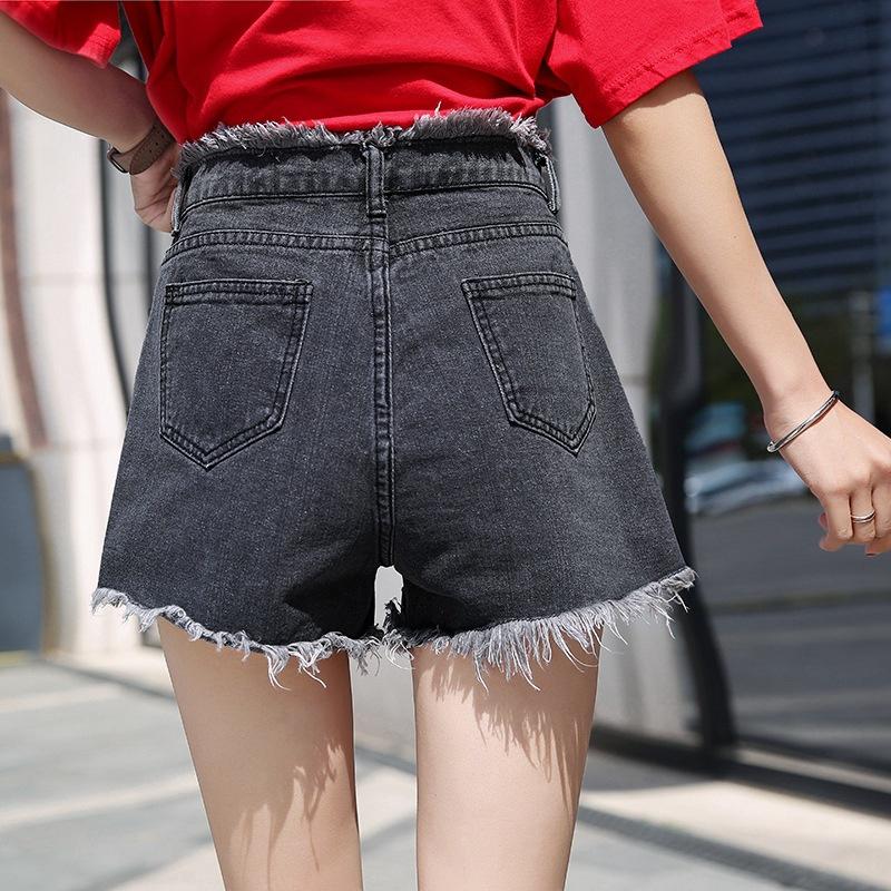 Bottoms |  Womens Denim Mid Rise Solid Raw Hem Pocket Micro Shorts Bottoms Bottoms