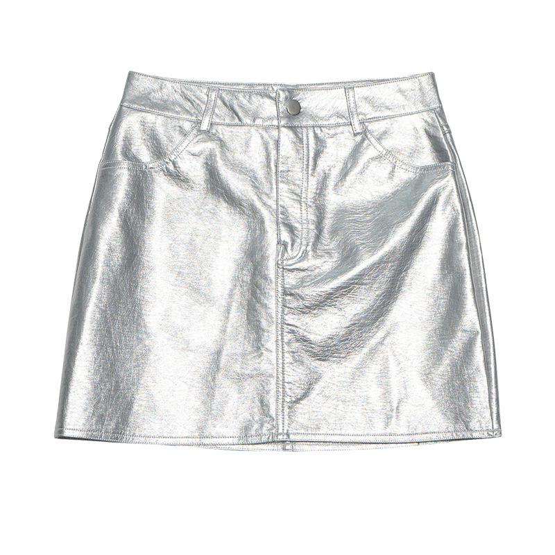 Bottoms |  Womens Faux Leather Low Rise Solid Mini Skort Bottoms Bottoms