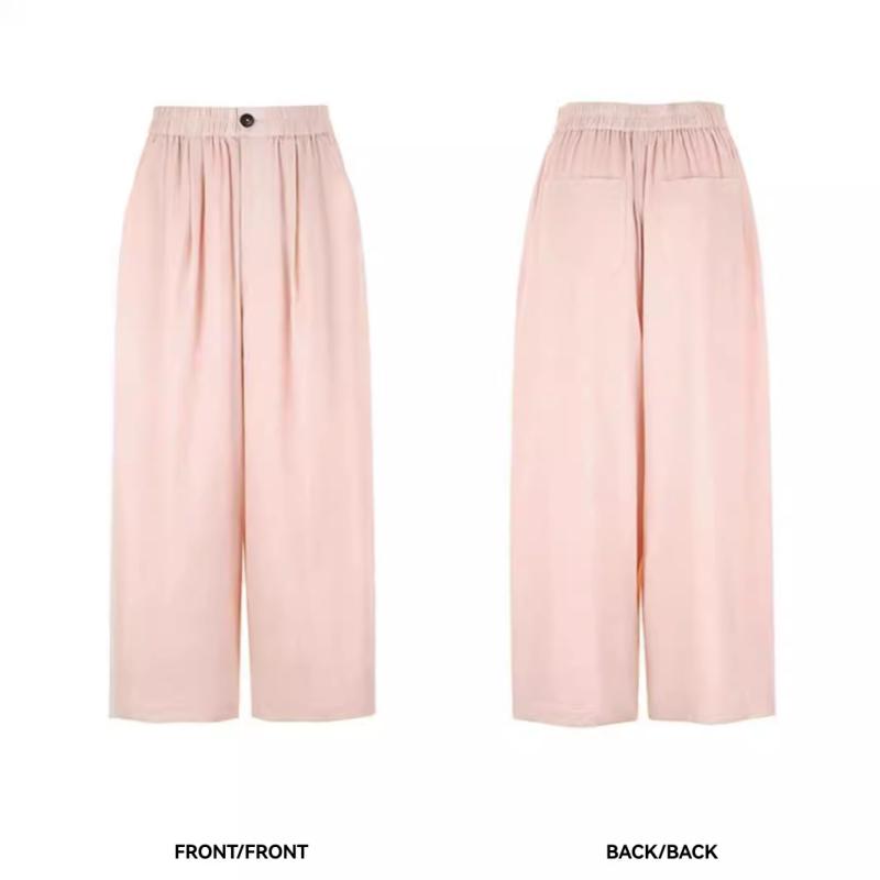 Bottoms |  Womens High Rise Pocket Lace Up Wide Leg Trousers Bottoms Bottoms