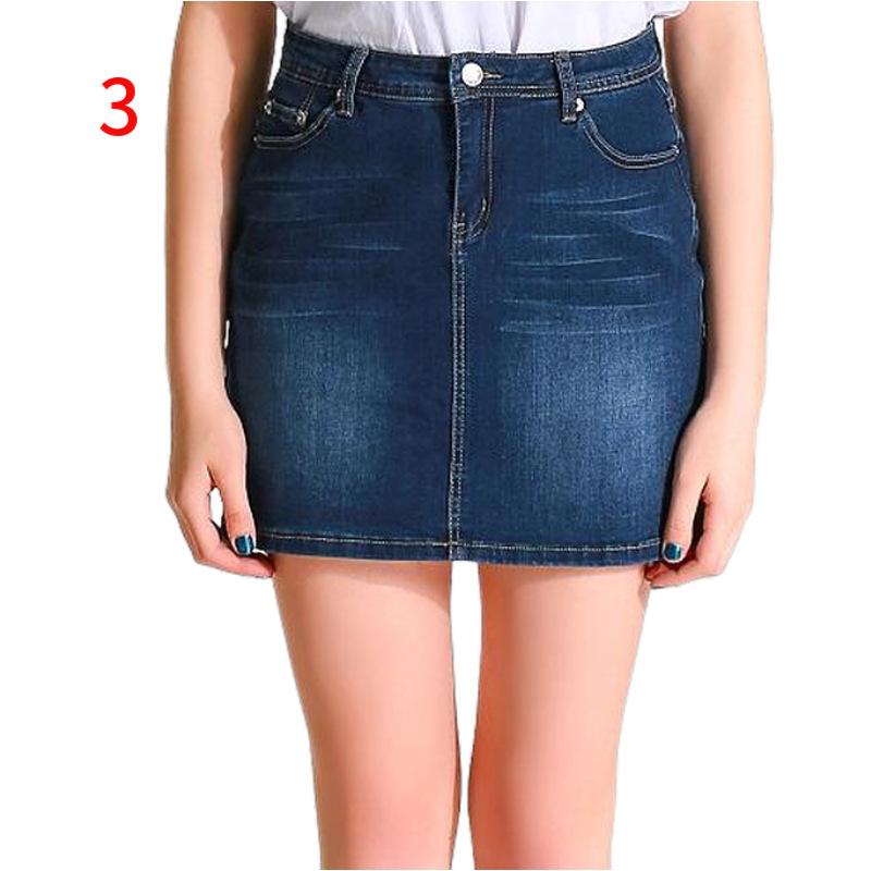 Bottoms |  Womens High Stretch Denim Mid Rise Solid Pocket Mini Skirt Bottoms Blue