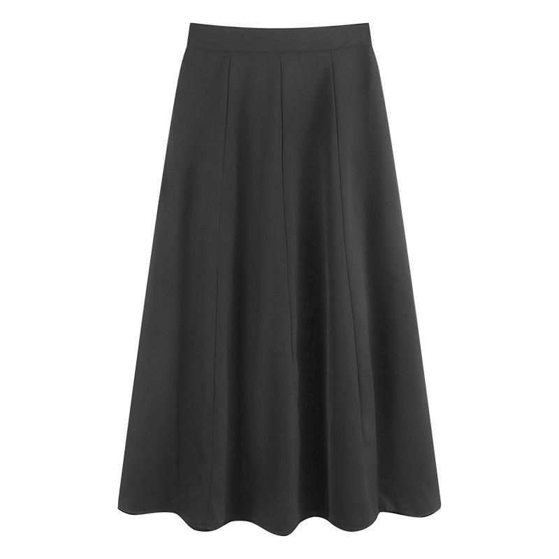 Bottoms |  Womens High Waist Solid Pleated Maxi Skirt Bottoms Black