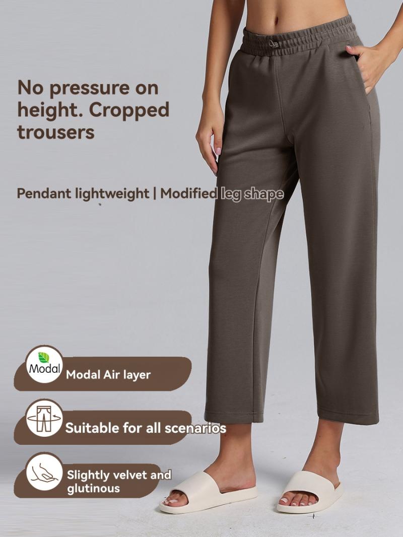 Bottoms |  Womens High Waist Solid Tapered Trousers Bottoms Bottoms