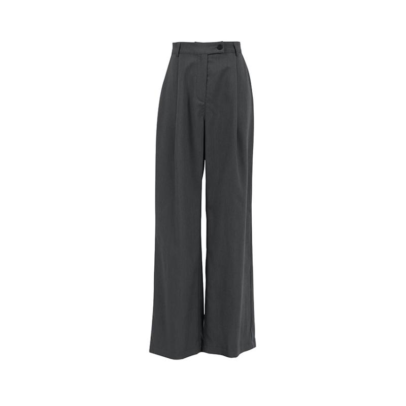 Bottoms |  Womens High Waist Solid Zipper Wide Leg Trousers Bottoms Bottoms