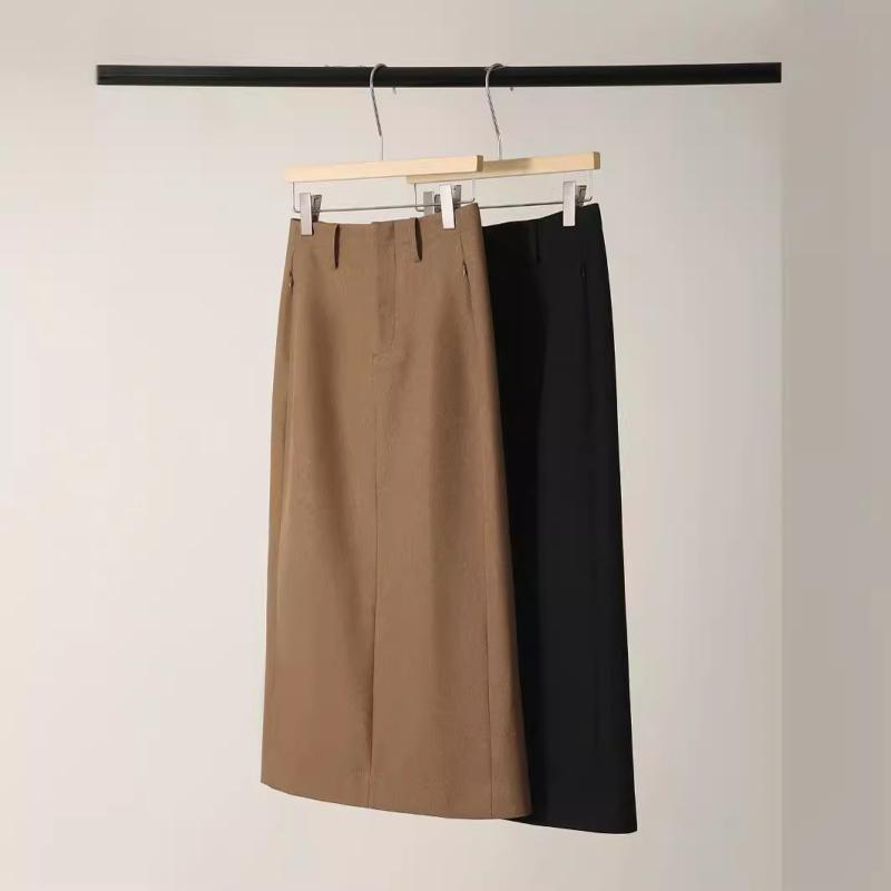 Bottoms |  Womens Mid Rise Asymmetrical Hem Split Midi Skirt Bottoms Bottoms