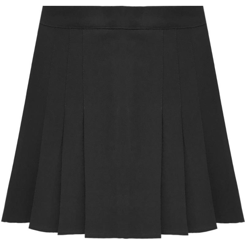 Bottoms |  Womens Mid Rise Pleated Mini Skirt & Lace Shorts Bottoms Black