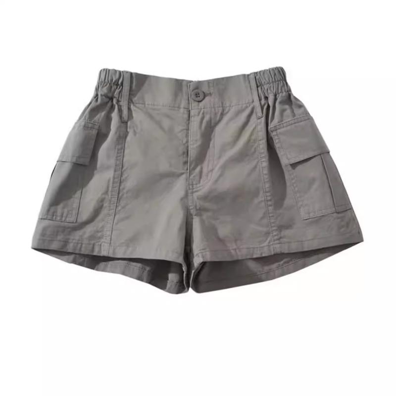 Bottoms |  Womens Mid Rise Solid Cargo Micro Shorts Bottoms Bottoms