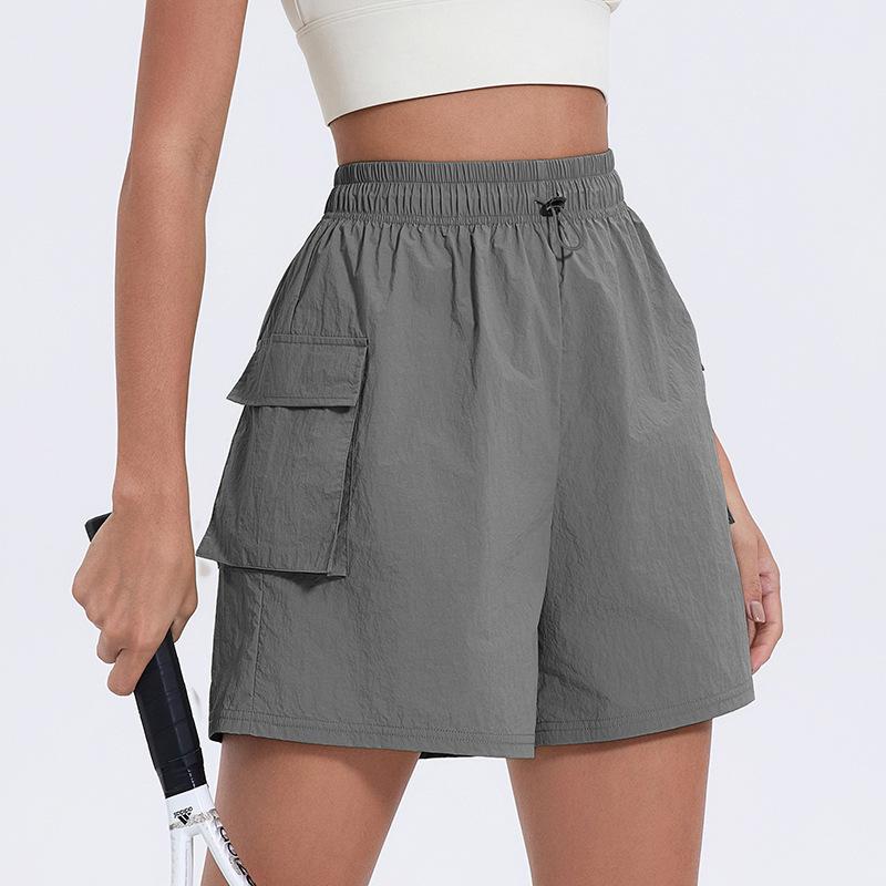 Bottoms |  Womens Mid Rise Solid Pocket Knotted Cargo Shorts Bottoms Bottoms