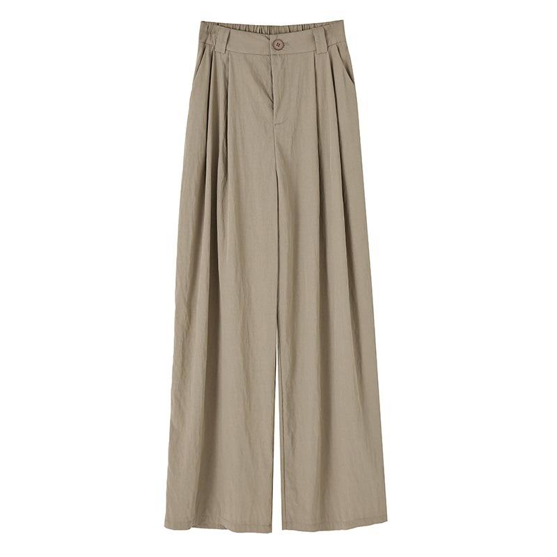 Bottoms |  Womens Mid Rise Solid Pocket Wide Leg Trousers Bottoms Bottoms