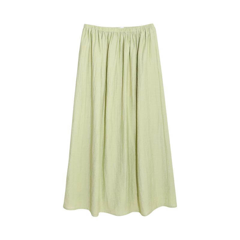 Bottoms |  Womens Mid Rise Solid Ruffle Pocket Maxi Skirt Bottoms Beige