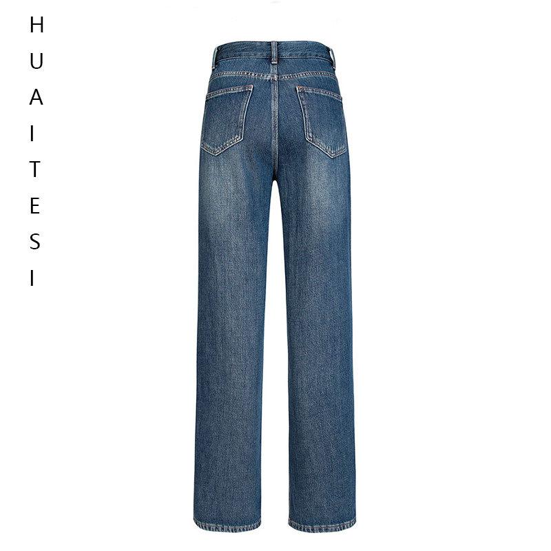 Bottoms |  Womens Petite Denim Solid Straight Leg Jeans Bottoms Bottoms