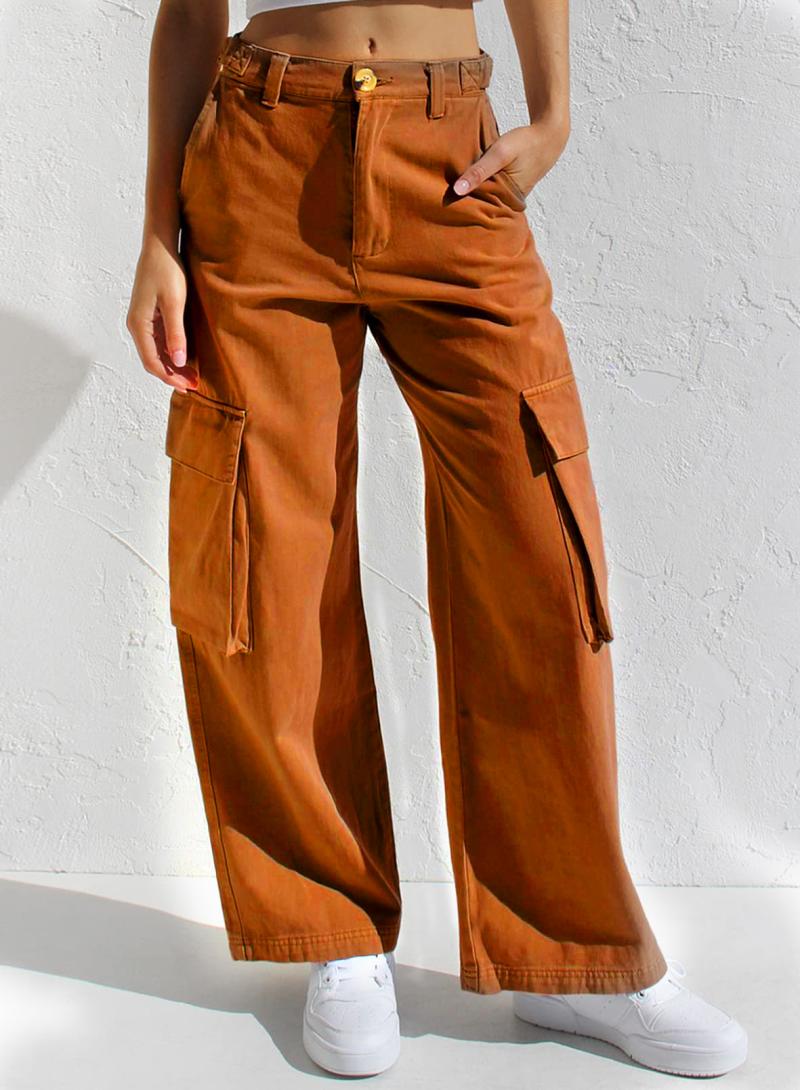 Bottoms |  Womens Satin Mid Rise Knotted Pocket Straight Leg Trousers Bottoms Bottoms