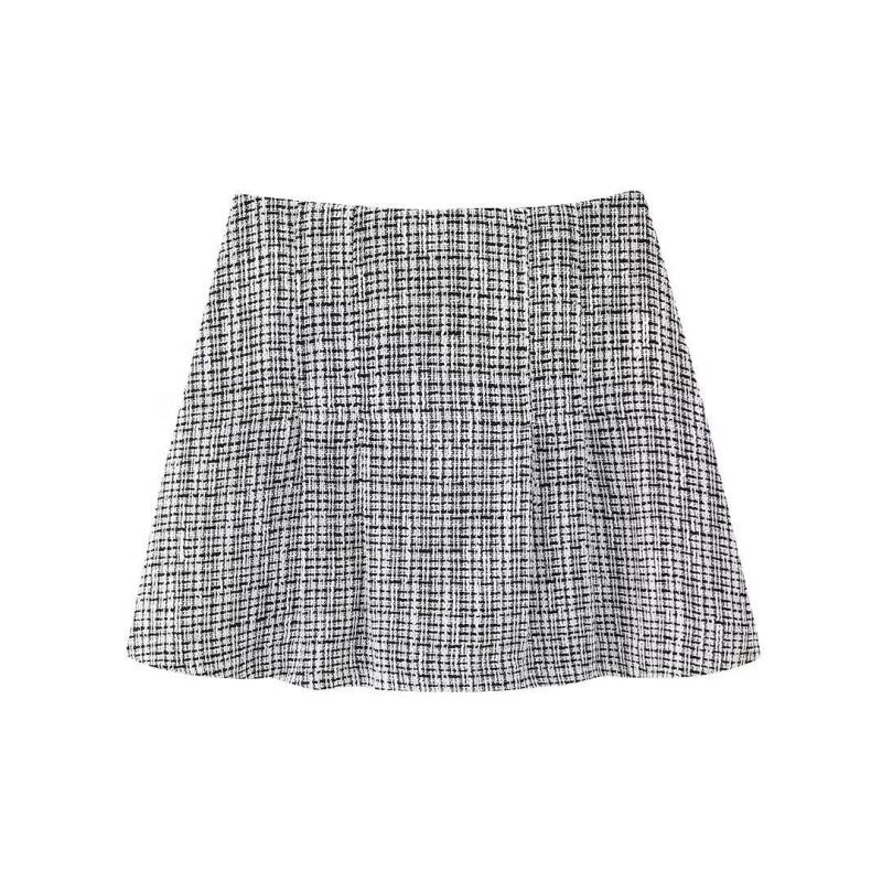 Bottoms |  Womens Tweed Low Rise Split Mini Skirt Bottoms Bottoms