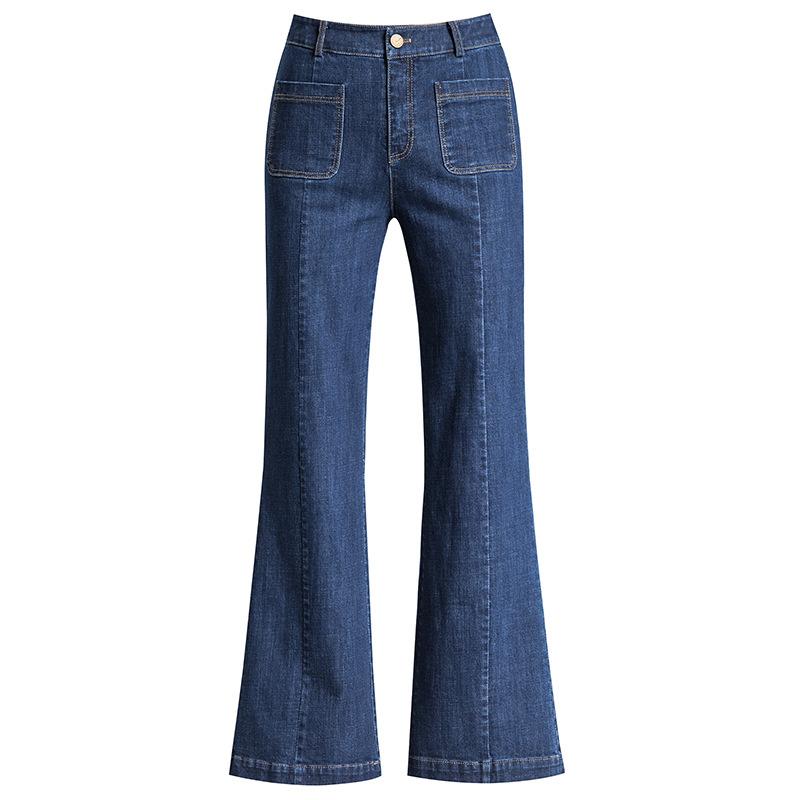 Denim |  Womens Denim Mid Rise Flared Jeans Clothing Blue