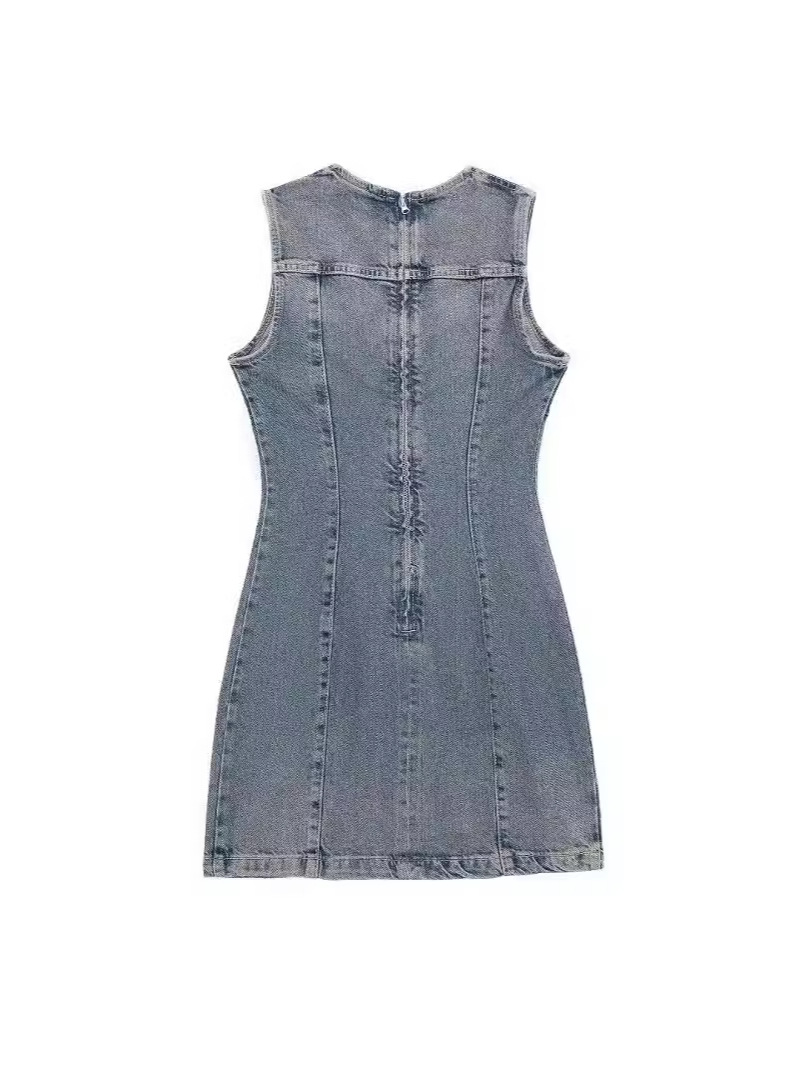 Denim |  Womens Stretch Denim Solid Cami Mini Dress Clothing Denim