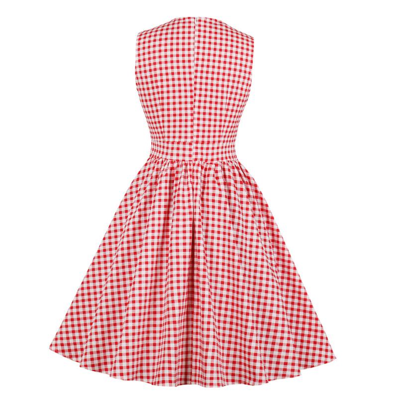 Dresses |  Womens Cotton-Blend Square Neck Gingham Maxi Dress Clothing Dresses