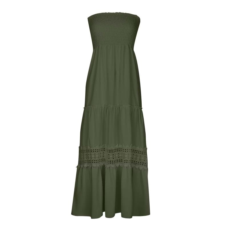 Dresses |  Womens Lace Trim Tiered Cami Maxi Dress Clothing Dresses