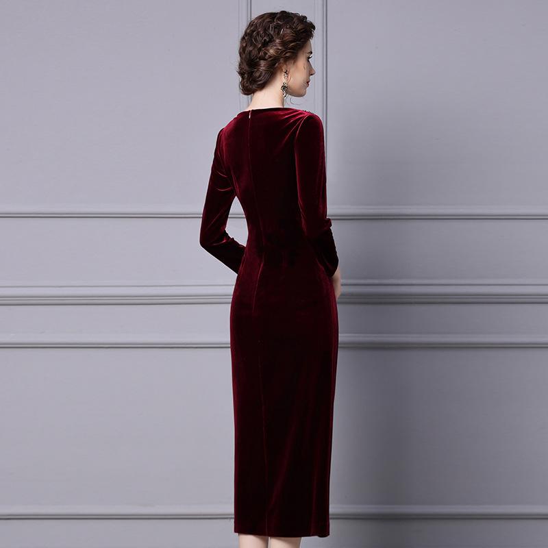 Dresses |  Womens Velvet Square Neck Solid Maxi Bell Sleeve Dress Clothing Dresses