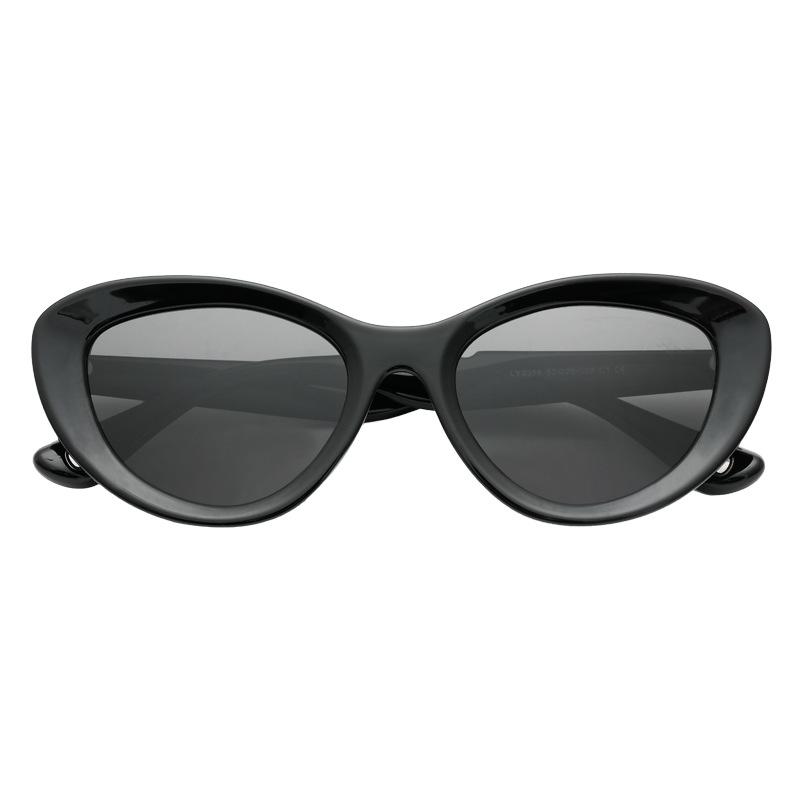 Eyewear |  Womens Solid Color Cat Eye Sunglasses Accessories Black