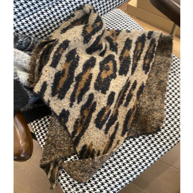 Gloves & Scarves |  Womens Leopard Print Warm Shawl Accessories Ginger