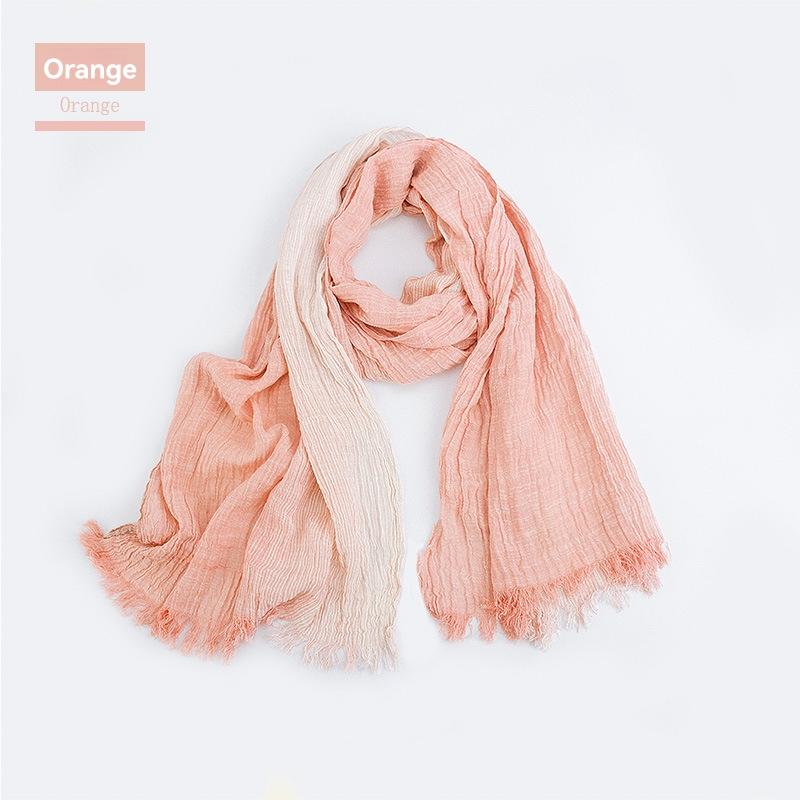 Gloves & Scarves |  Womens Solid Pleated Cotton Scarf Accessories Black