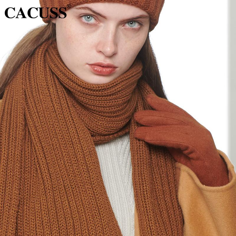 Gloves & Scarves |  Womens Winter Warm Knitted Scarf Accessories Beige