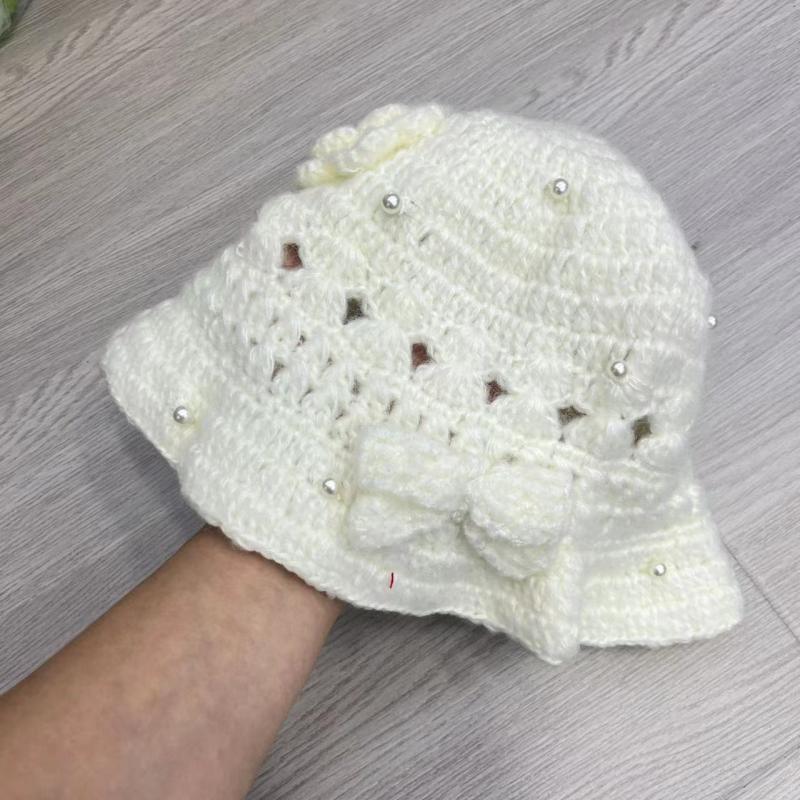 Hats |  Womens 3D Flower Knitted Beanie Hat Accessories Hats