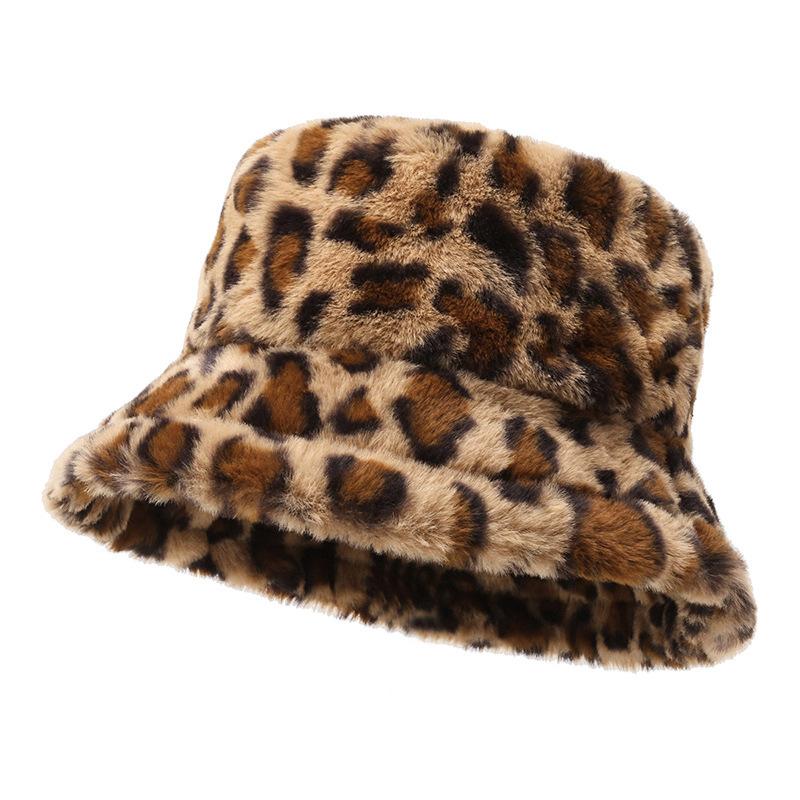 Hats |  Womens Leopard Print Fuzzy Beret Hat Accessories Brown