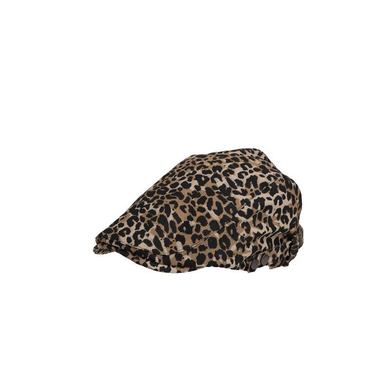 Hats |  Womens Leopard Print Newsboy Hat Accessories Brown