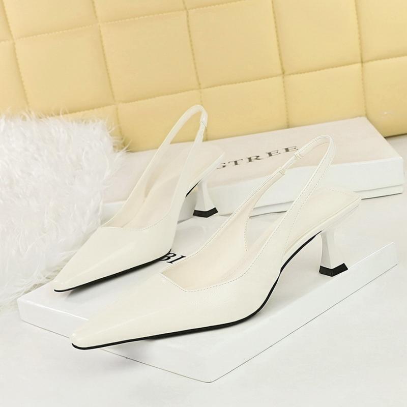 Heels |  Womens Metallic Pointed Toe Slingback Kitten Heels Heels Heels