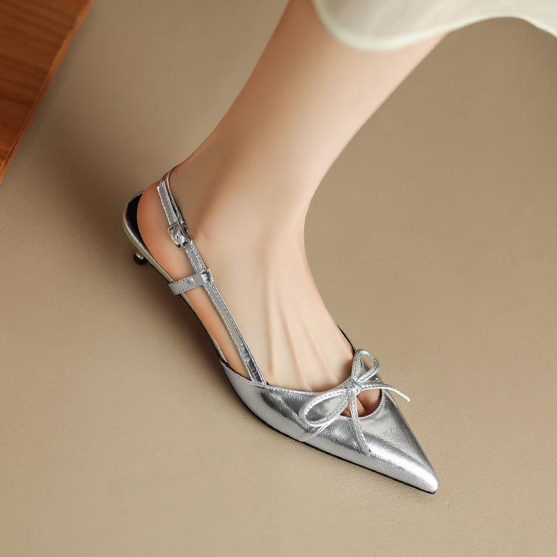 Heels |  Womens Two-Tone Metallic Slingback Heels Heels Heels