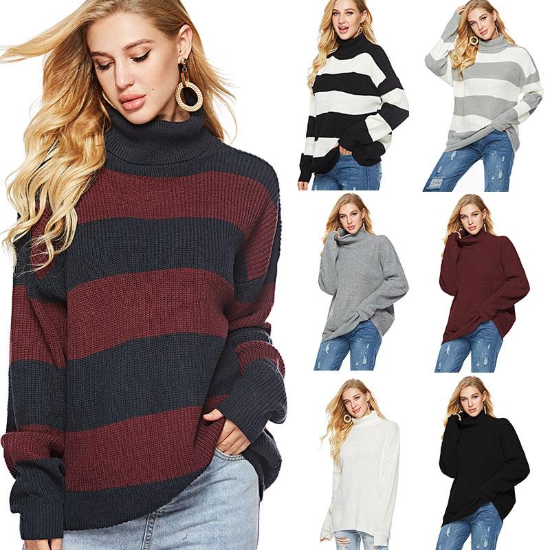 Knitwear |  Womens Knit Polo Striped Long Sleeve Top Clothing Knitwear