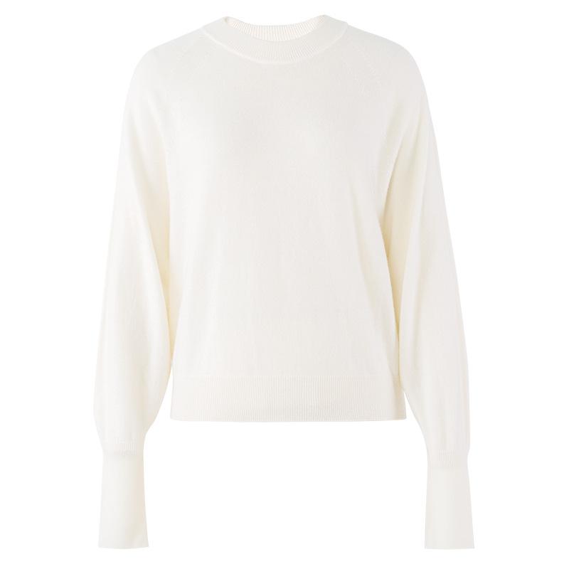 Knitwear |  Womens Knit Round Neckline Pepper Sweater Clothing Cream