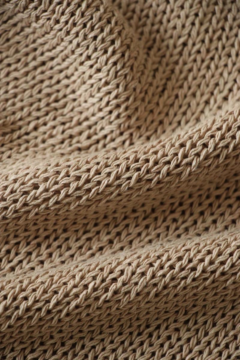 Knitwear |  Womens Knit V-Neck Solid Plait Texture Vest Clothing Khaki