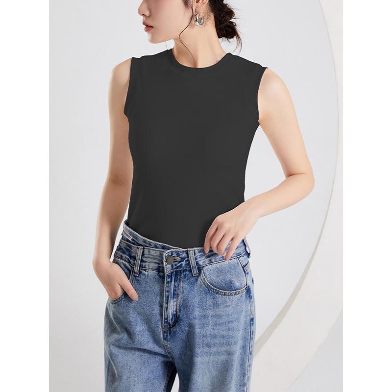 Knitwear |  Womens Knitted Round Neck Bowknot Braids Tank Top Clothing Black