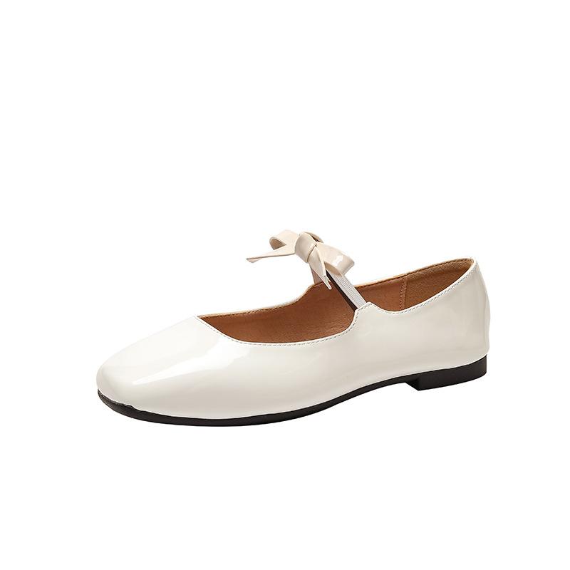 Mary Janes |  Womens Bowknot Decor Square Toe Mary Jane Flats Mary Janes Mary Janes