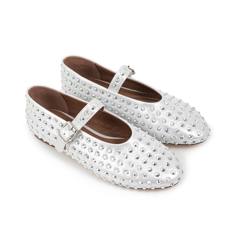 Mary Janes |  Womens Studded Ballet Flats Mary Janes Mary Janes