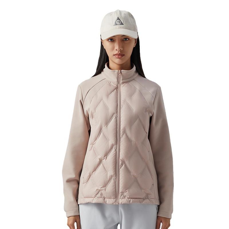 Outerwear |  Womens Chaleco Acolchado Con Bolsillo Y Cordón Sólido De Cuello Alto Clothing Blanco