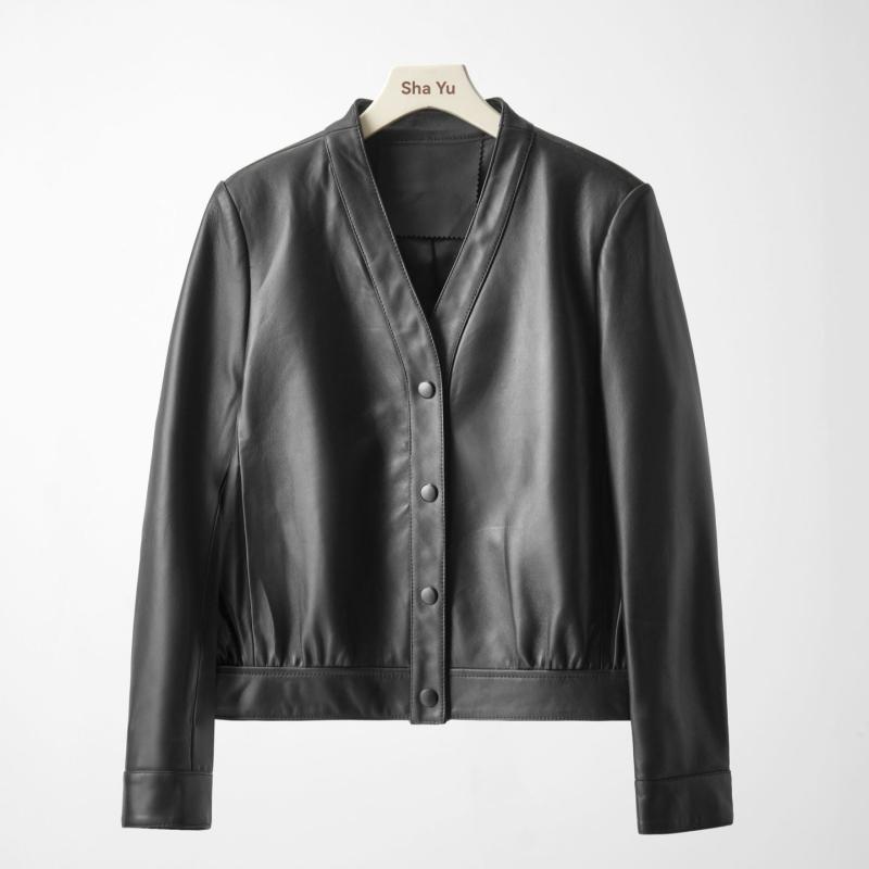 Outerwear |  Womens Chaqueta Con Botones De Piel Sintética Clothing Negro